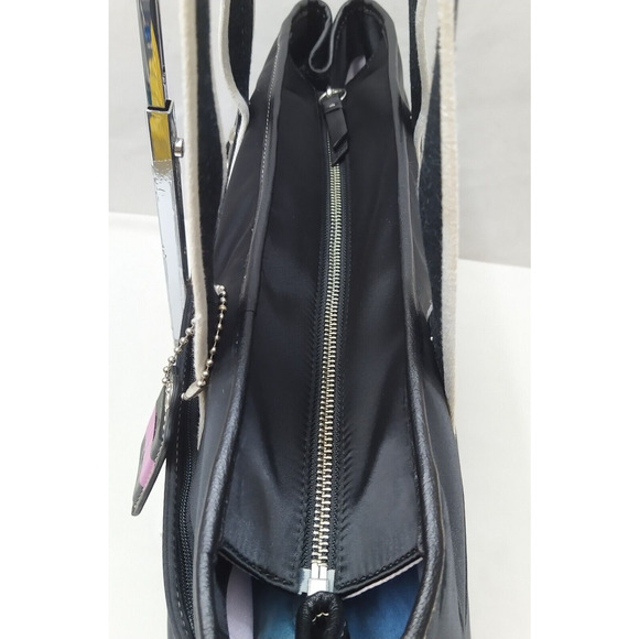 Coach Chelsea Black Nylon Double Handles Zipper Closure Large Tote Shoulder Bag - Picture 10 of 16